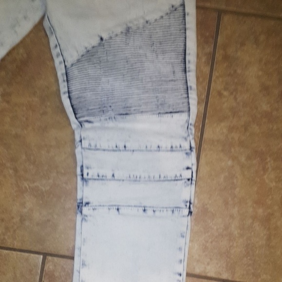 New Snake Denim Biker Jeans 34w - Picture 2 of 8